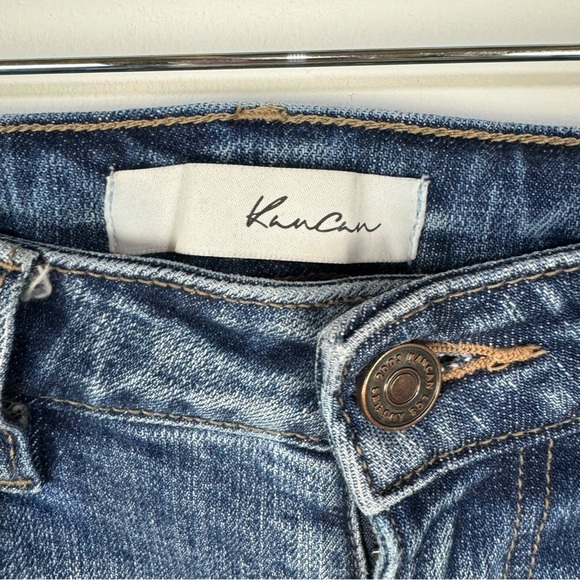 KanCan ripped distressed cuffed high rise denim relaxed jeans - Picture 4 of 5